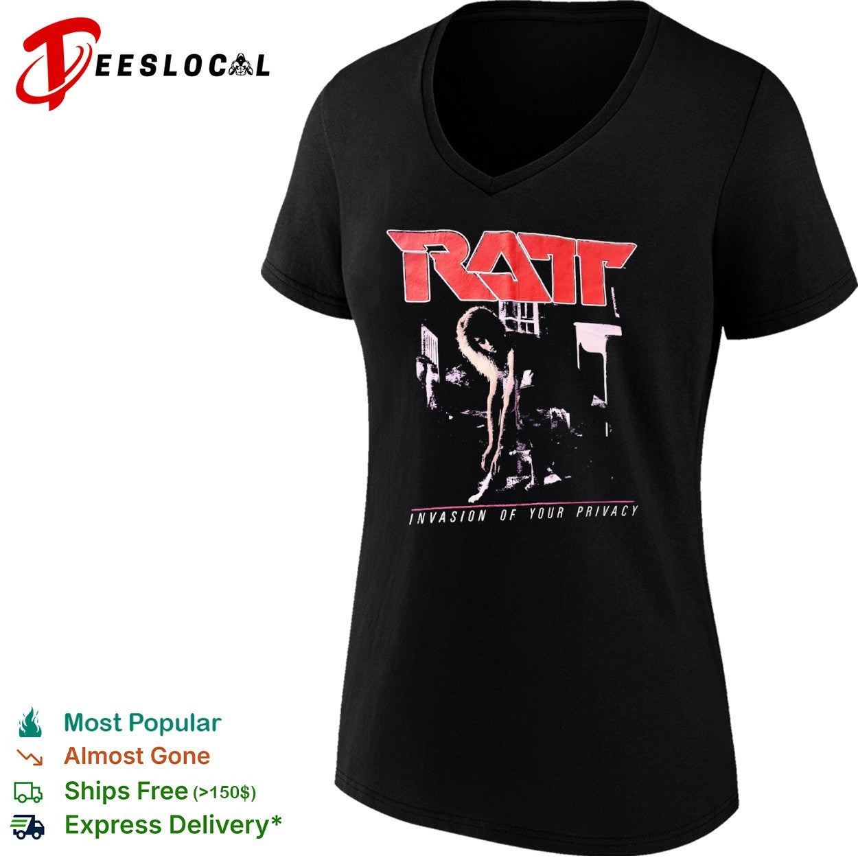 Ratt Invasion of Your Privacy band music album shirt