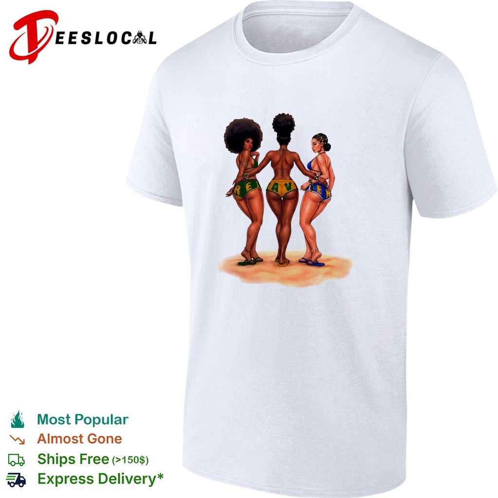 Raven three girls aesthetic beach summer shirt