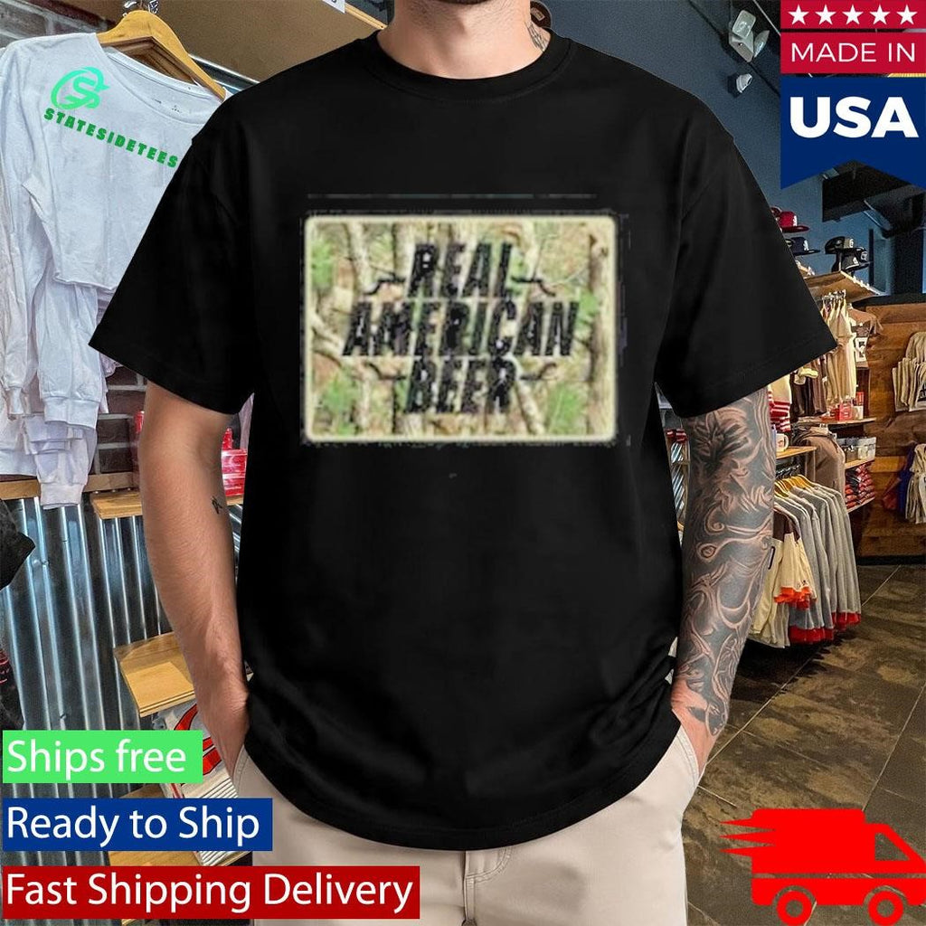 Real American Beer Rab Camo T-Shirt