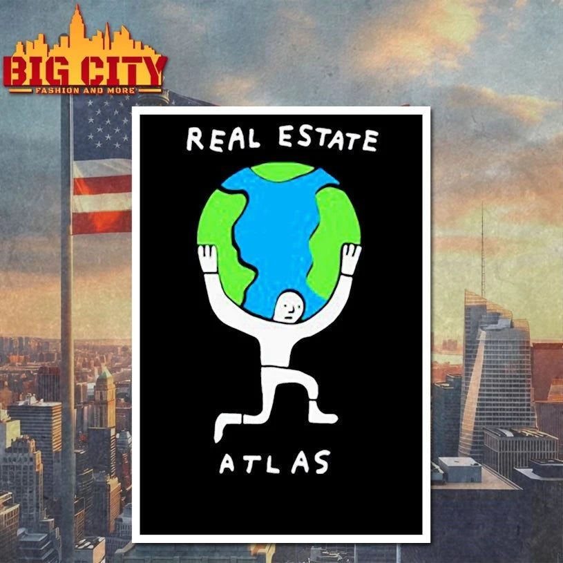 Real estate atlas planet earth graphic shirt