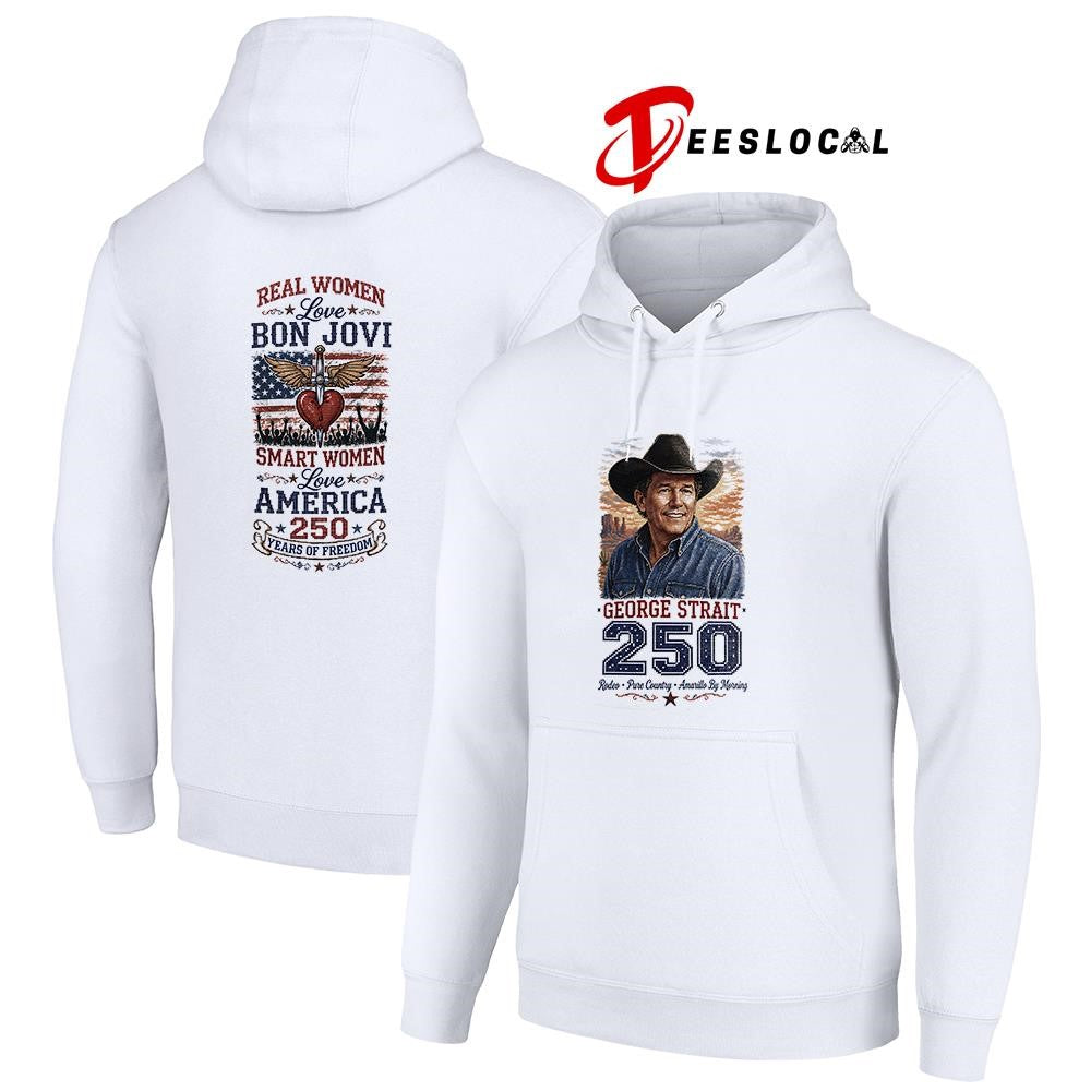 Real women love George Strait smart women love America 250 years of freedom shirt