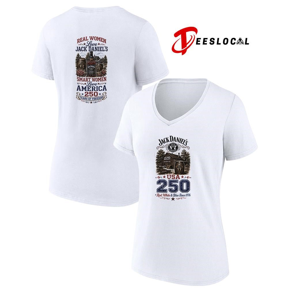 Real women love Jack Daniel’s smart women love America 250 years of freedom shirt