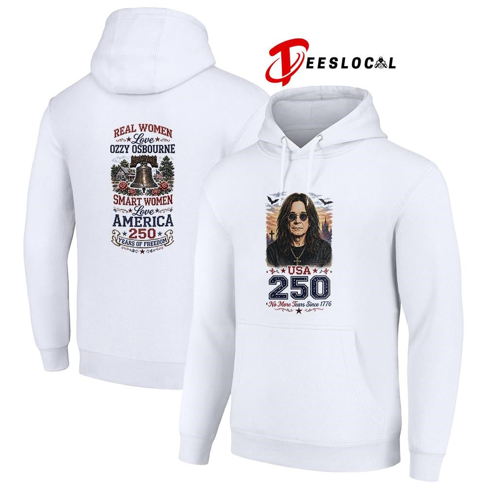 Real women love Ozzy Osbourne smart women love America 250 years of freedom shirt