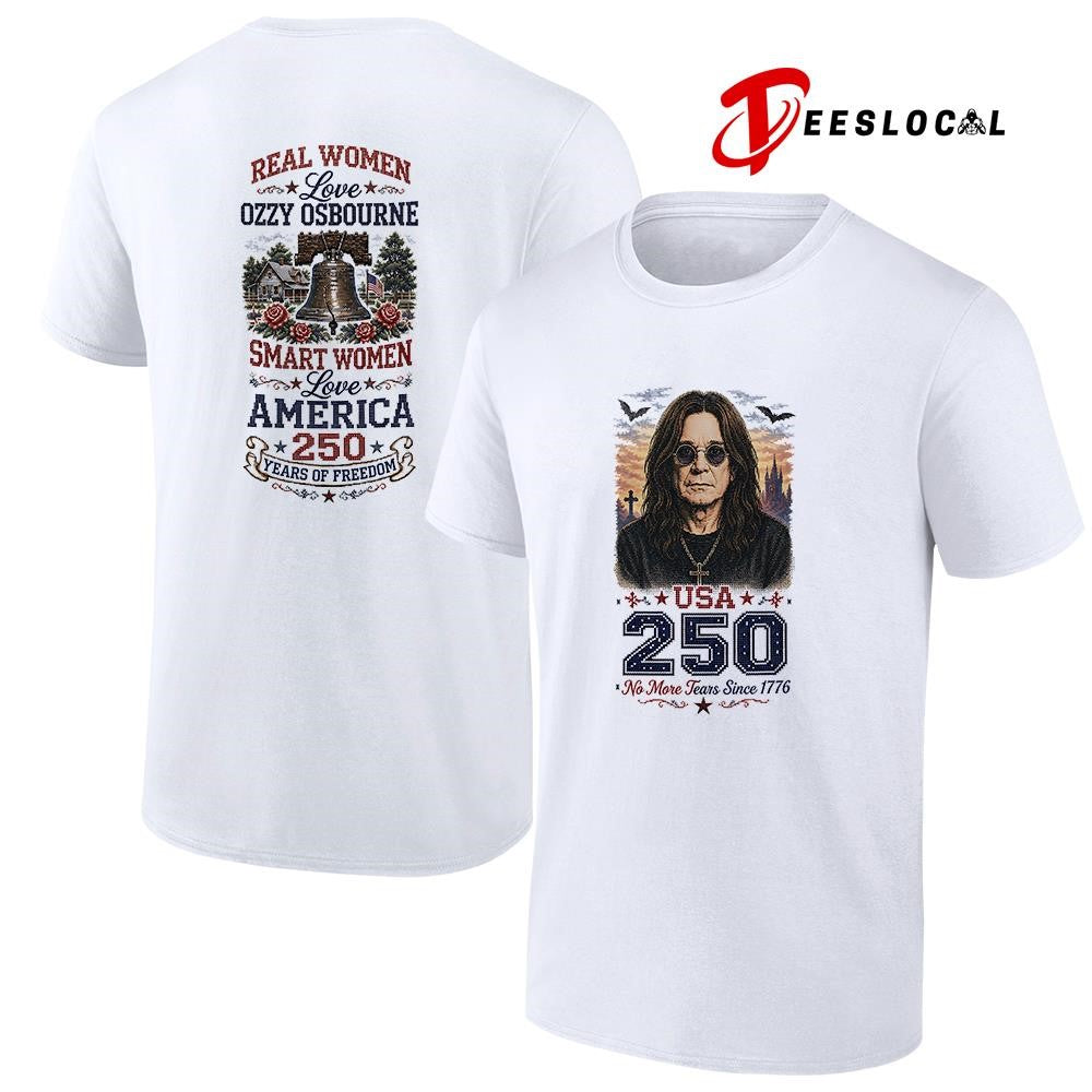 Real women love Ozzy Osbourne smart women love America 250 years of freedom shirt