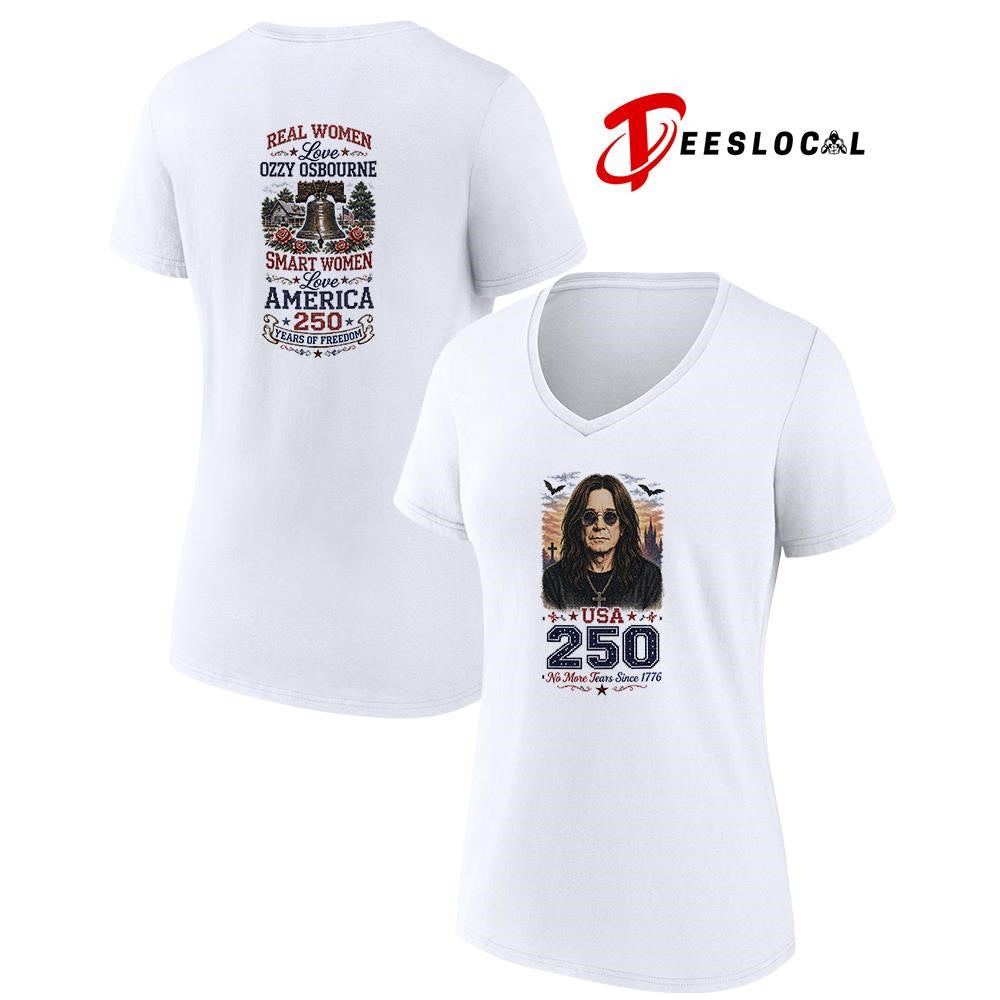 Real women love Ozzy Osbourne smart women love America 250 years of freedom shirt