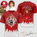 Reba McEntire Let There Be Peace On Earth 2025 Christmas Two Sided Shirt