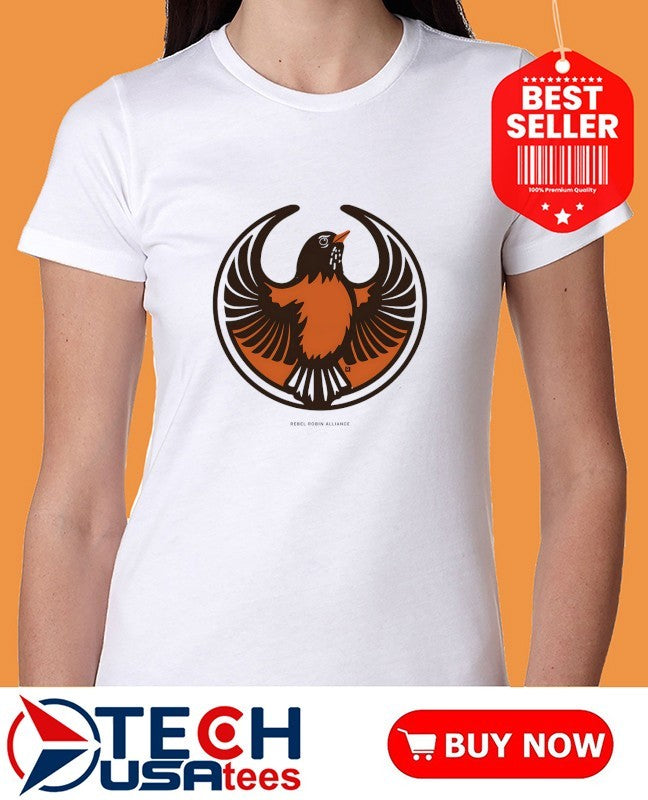 Rebel American Robin Alliance logo shirt