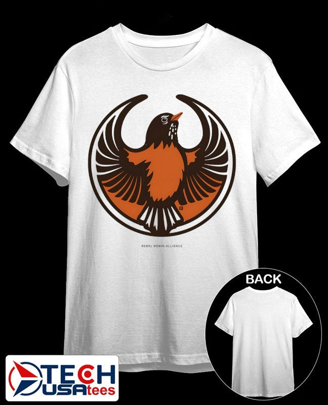 Rebel American Robin Alliance logo shirt
