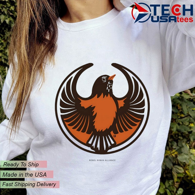 Rebel American Robin Alliance logo shirt