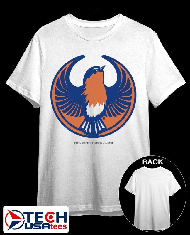 Rebel Eastern Bluebird Alliance logo shirt