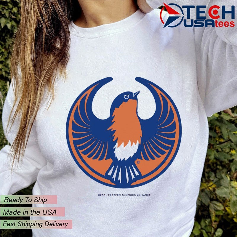 Rebel Eastern Bluebird Alliance logo shirt