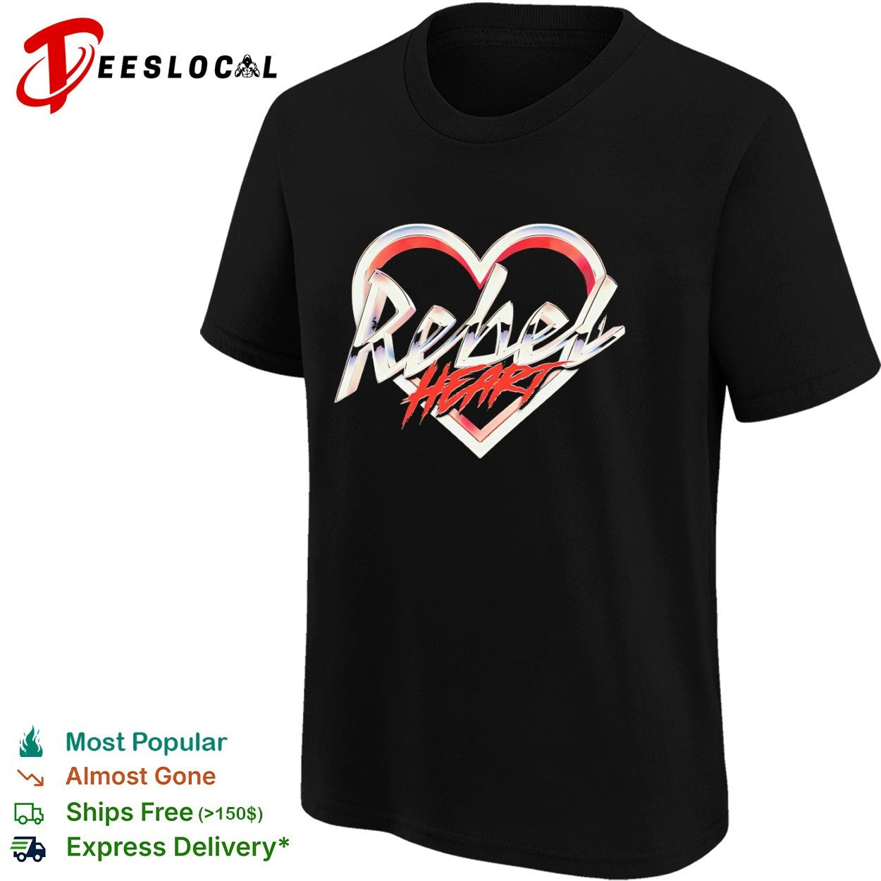 Rebel Heart AEW Wrestling Logo shirt