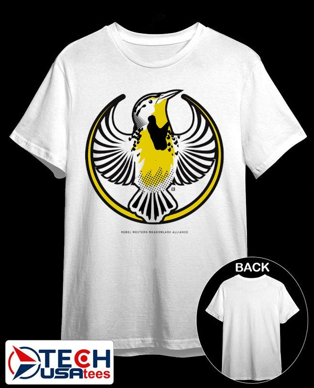 Rebel Western Meadowlark Alliance logo shirt