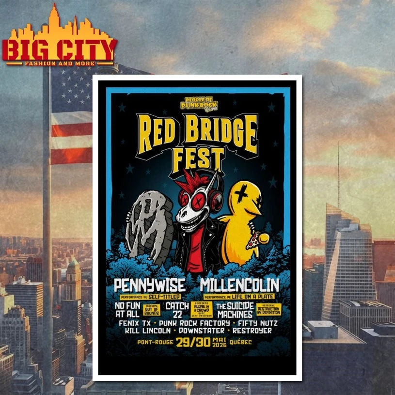 Red Bridge Fest 5-29 5-30-2026 Québec Canada Poster shirt