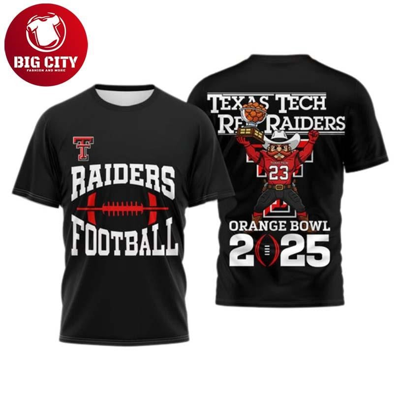Red Raiders Football Orange Bowl 2025 Two Sided Shirt