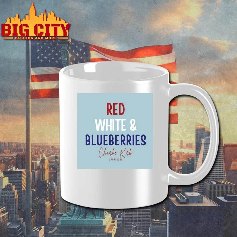 Red White and Blueberries  Charlie Kirk 1993 2025 poster shirt