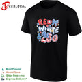 Red white and 250 America anniversary bow shirt