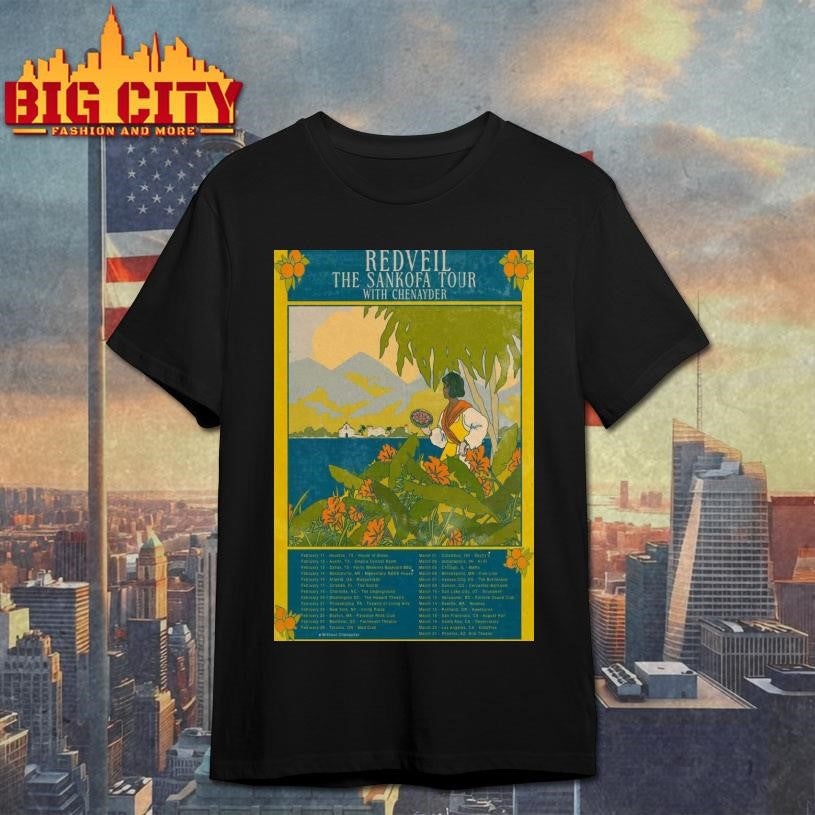Redveil The Sankofa Tour 2026 Poster shirt