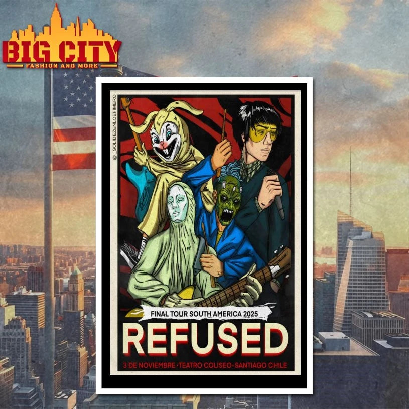 Refused Teatro Coliseo in Santiago Chile November 3 2025 Poster shirt