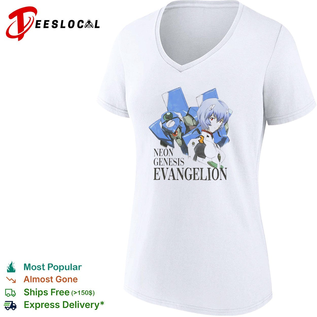 Rei Ayanami anime mecha Neon Genesis Evangelion shirt