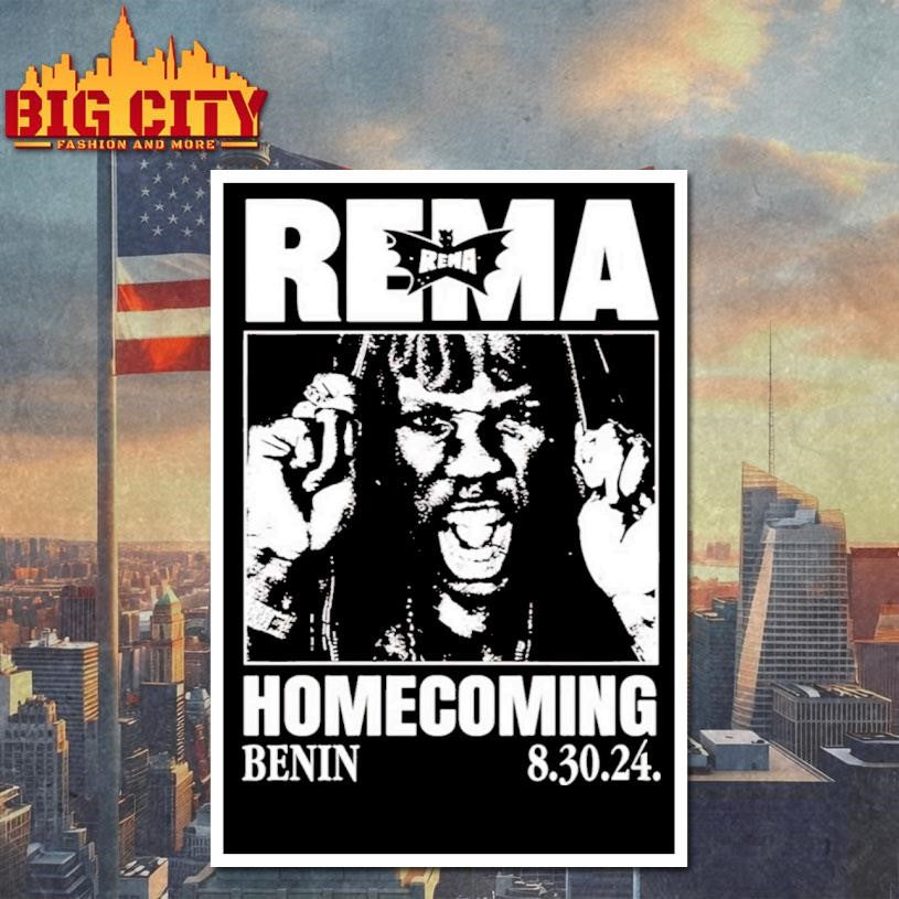 Rema Homecoming Benin 8-30-2024 shirt