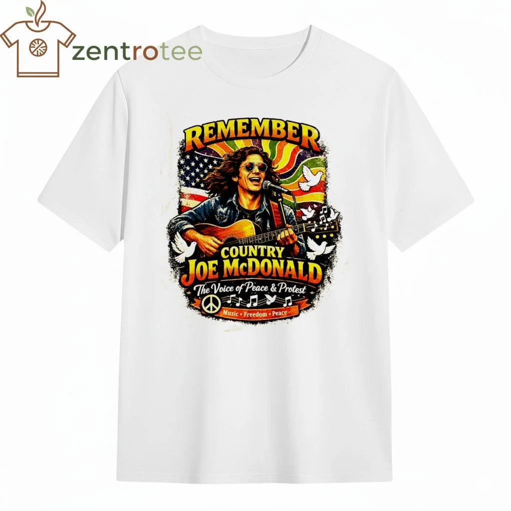Remember Country Joe McDonald Vintage Hippie Protest Rock T-Shirt