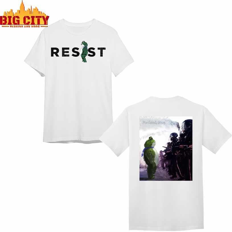 Resist Portland 2025 Frog Protest Art Shirt