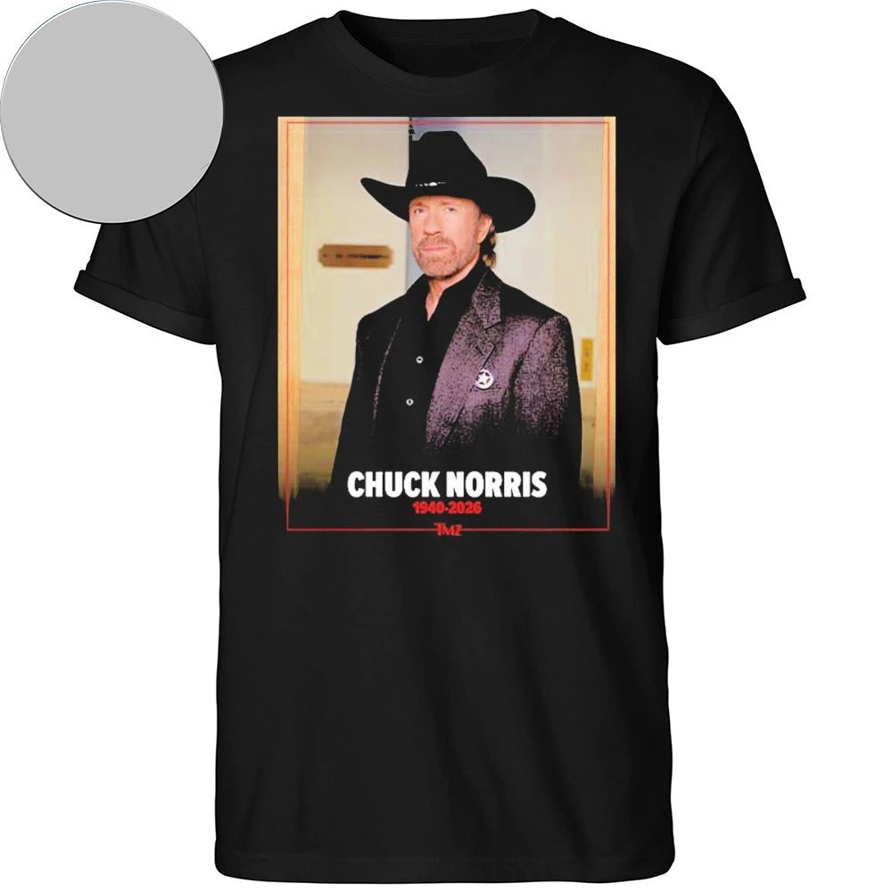 Rest In Peace Chuck Norris 1940-2026 Dead At 86 Black Unisex T-Shirt