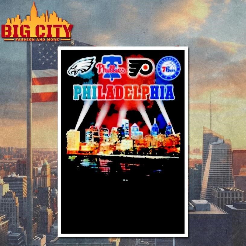 Retro City Of Philadelphia Sports Teams Logo Shirt