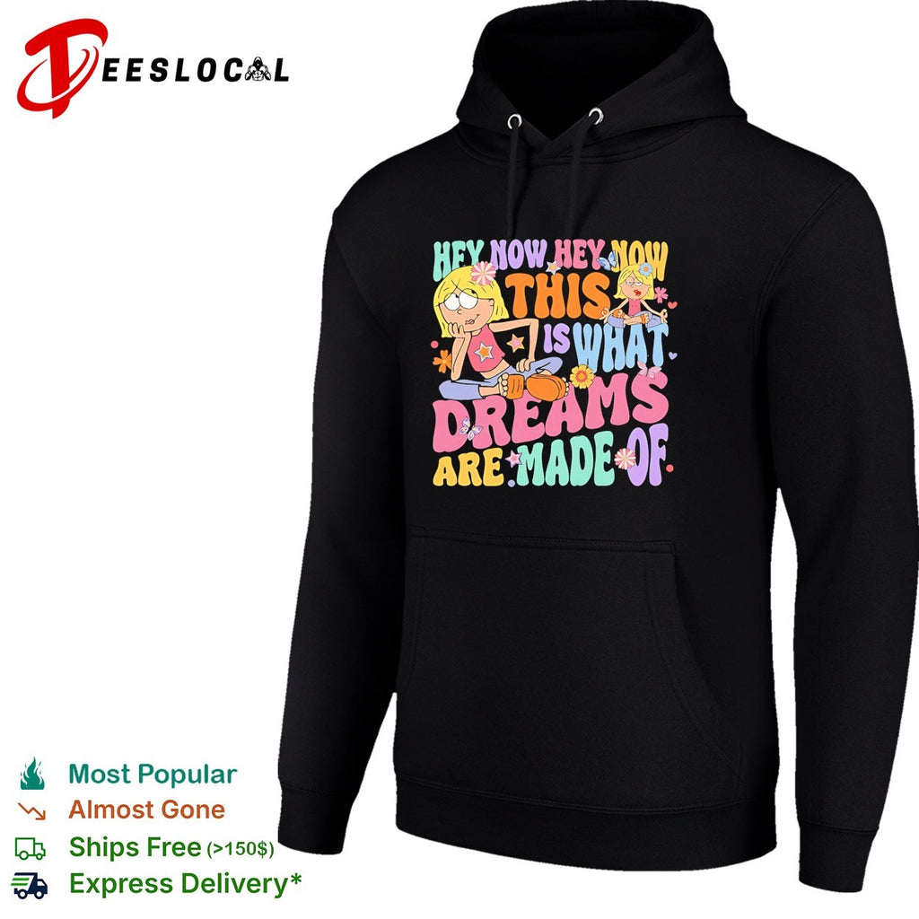 Retro cartoon girl holding guitar hey now this is what dreams are made of shirt