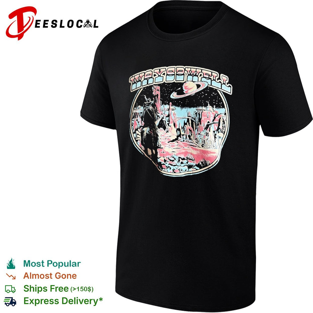Retro western planet vintage sci-fi landscape shirt