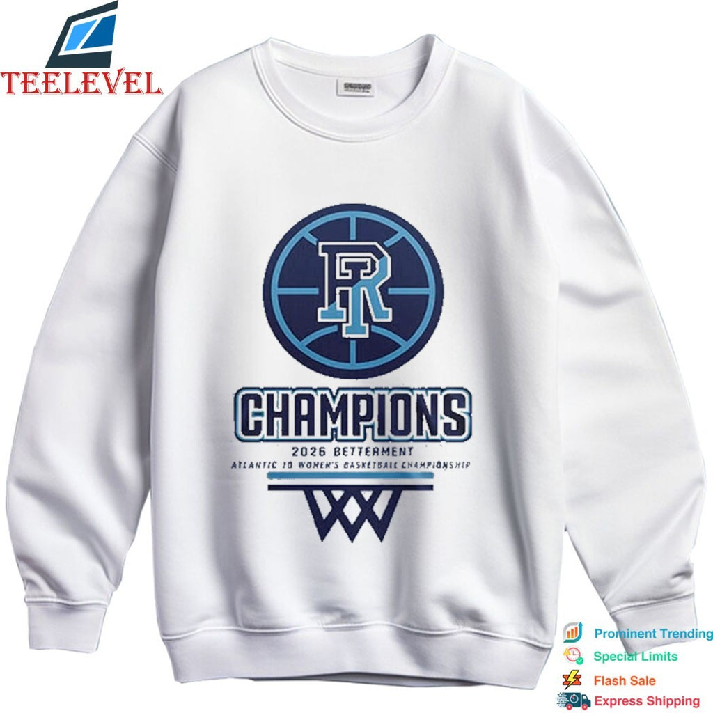 Rhode Island Rams Women’s Basketball A10 Conference Tournament Champions 2026 T-shirts