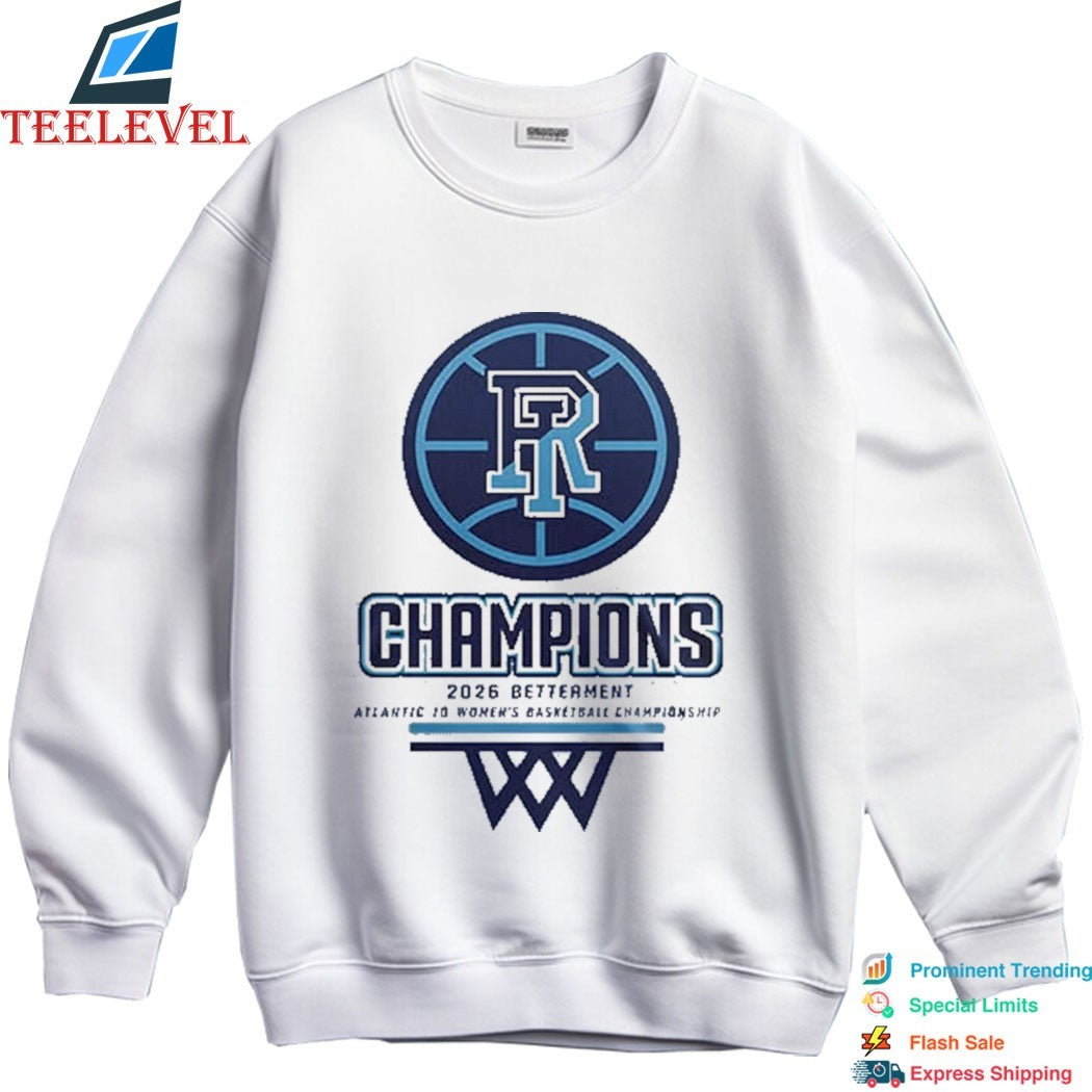 Rhode Island Rams Women’s Basketball A10 Conference Tournament Champions 2026 T-shirts