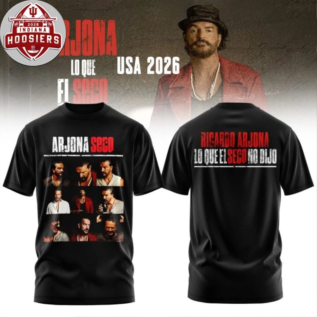 Ricardo Arjona 2026 Lo Que El Seco No Dijo Tour Celebrate Logo Two Sided Shirt