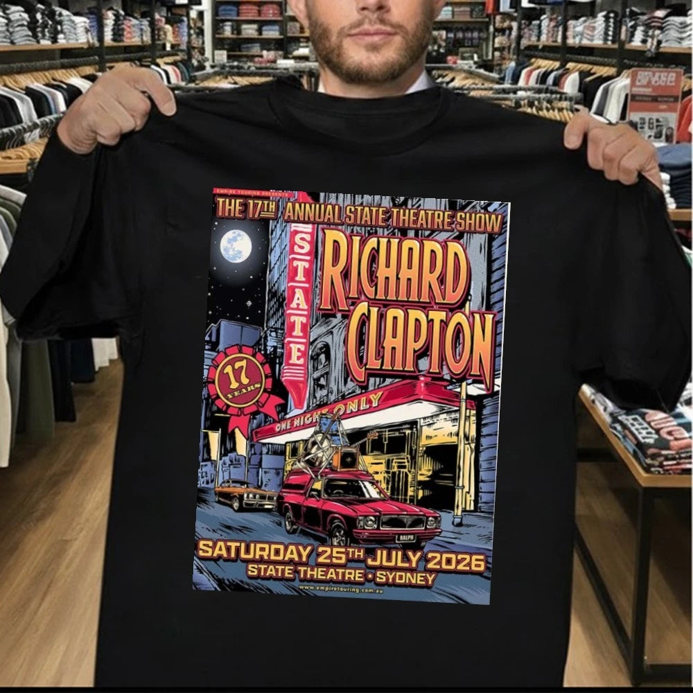 Richard Clapton Concert Poster At State Theatre In Sydney NSW On July 25 2026 17th Annual State Theatre Show Retro Comic City Night Shirt
