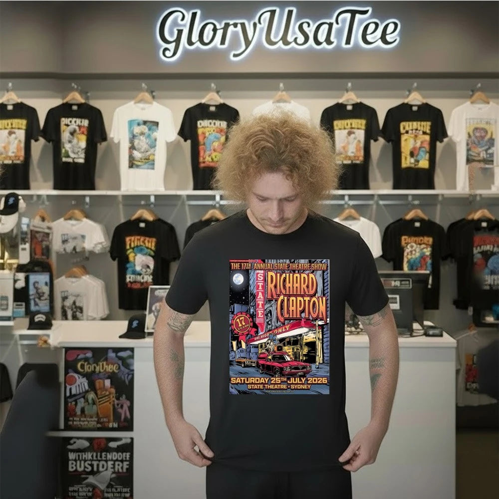 Richard Clapton Concert Poster At State Theatre In Sydney NSW On July 25 2026 17th Annual State Theatre Show Retro Comic City Night Shirt
