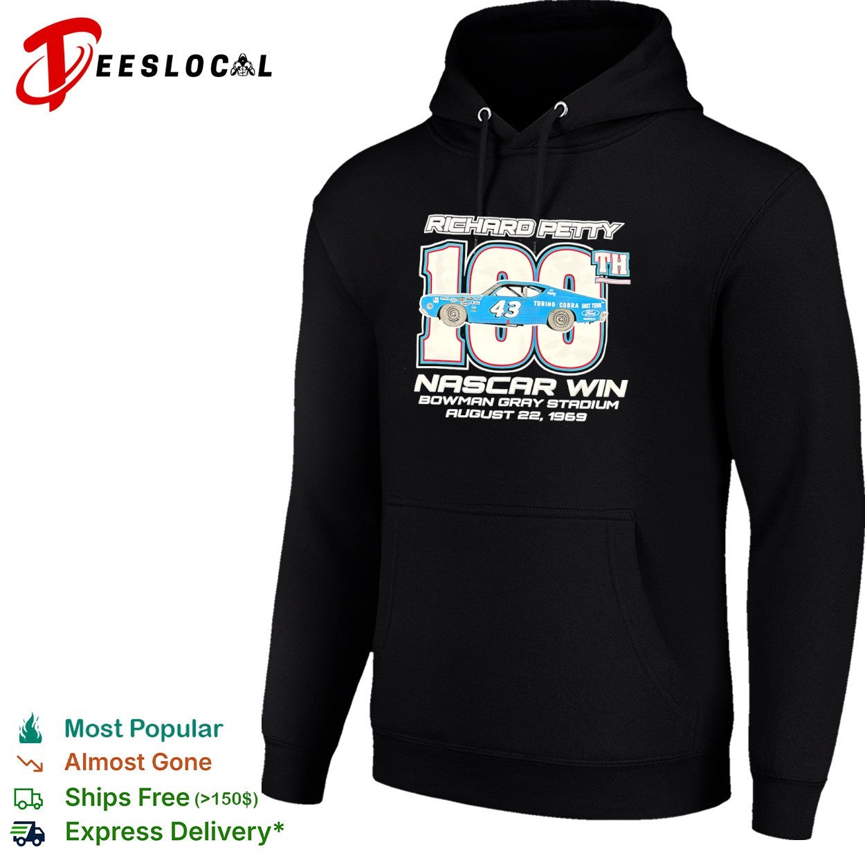 Richard Petty 100th NASCAR win 1969 car shirt