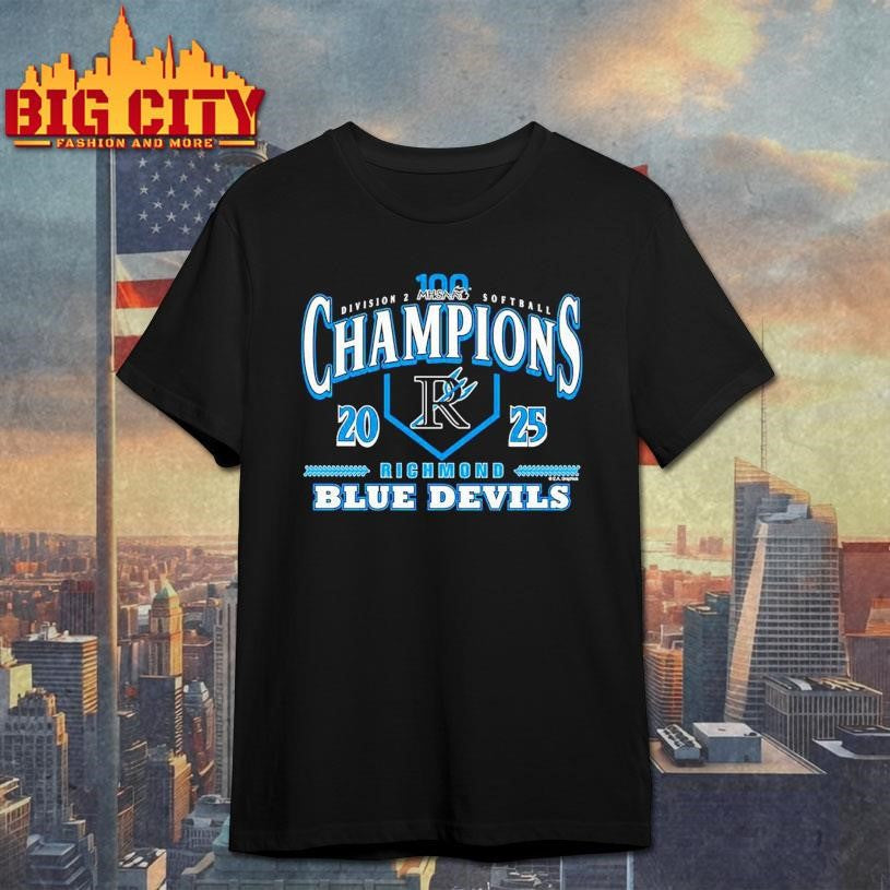 Richmond Blue Devils 2025 Softball D2 Champions Shirt