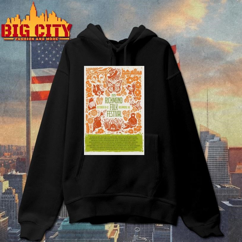 Richmond Folk Festival Oct 10-12 2025 At Brown’s Island in Richmond VA Poster Shirt