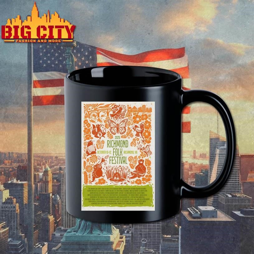 Richmond Folk Festival Oct 10-12 2025 At Brown’s Island in Richmond VA Poster Shirt