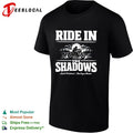 Ride in the shadows asphalt brotherhood motorcycle shirt