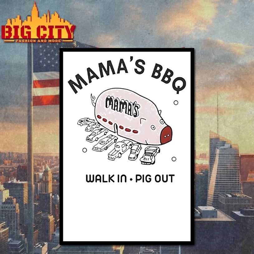 Rob Mac Mama’s BBQ Walk In Pig Out shirt