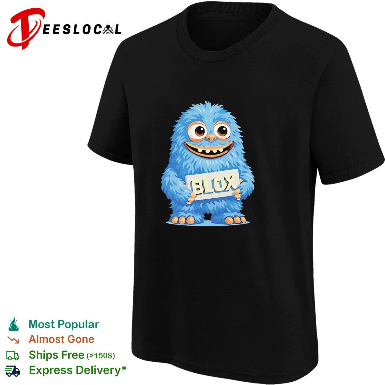 Roblox blox blue monster graphic shirt