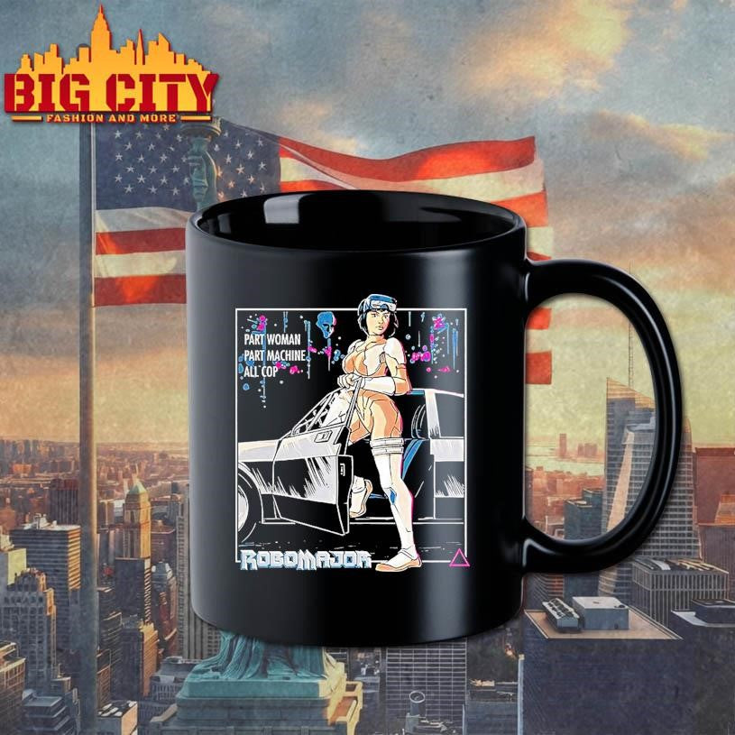 Robomajor Part Woman Part Machine All Cop Motoko Kusanagi Cyborg Cartoon Shirt