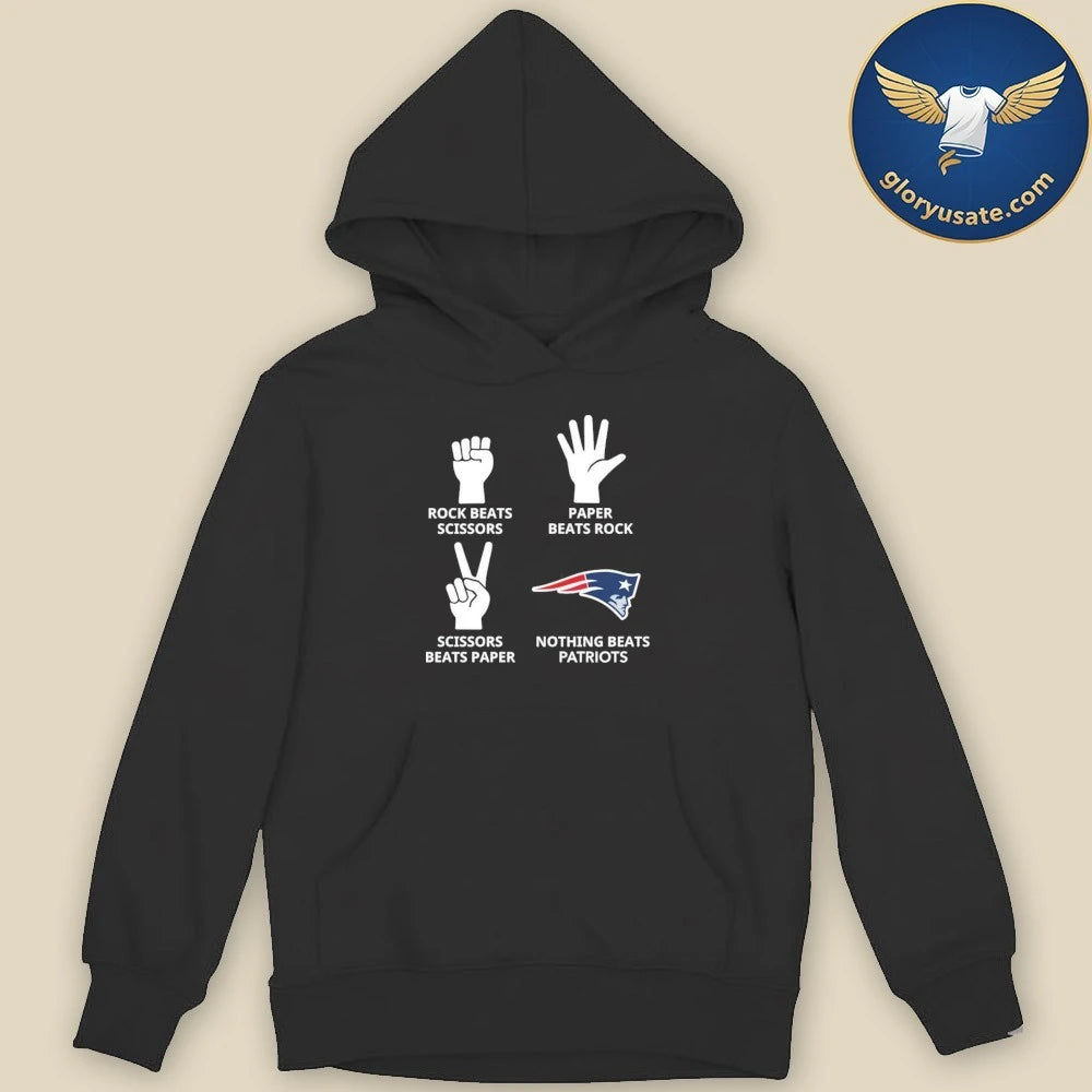 Rock Beats Scissors Paper Beats Rock Nothing Beats Patriots Shirt