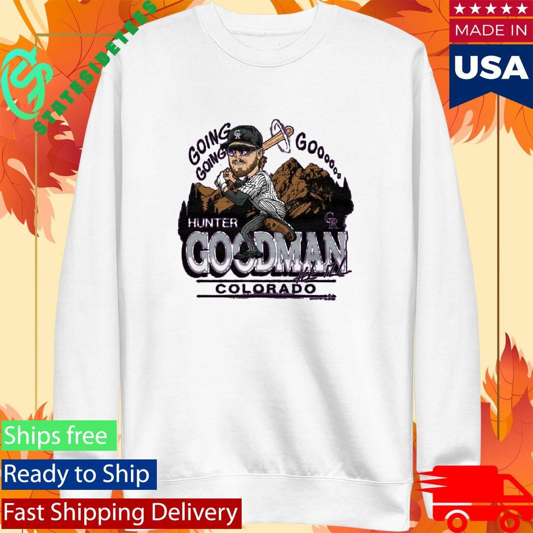 Rockies Hunter Goodman Going Signature Shirt