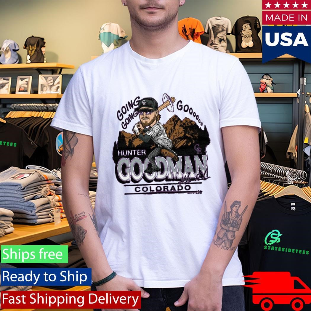 Rockies Hunter Goodman Going Signature Shirt