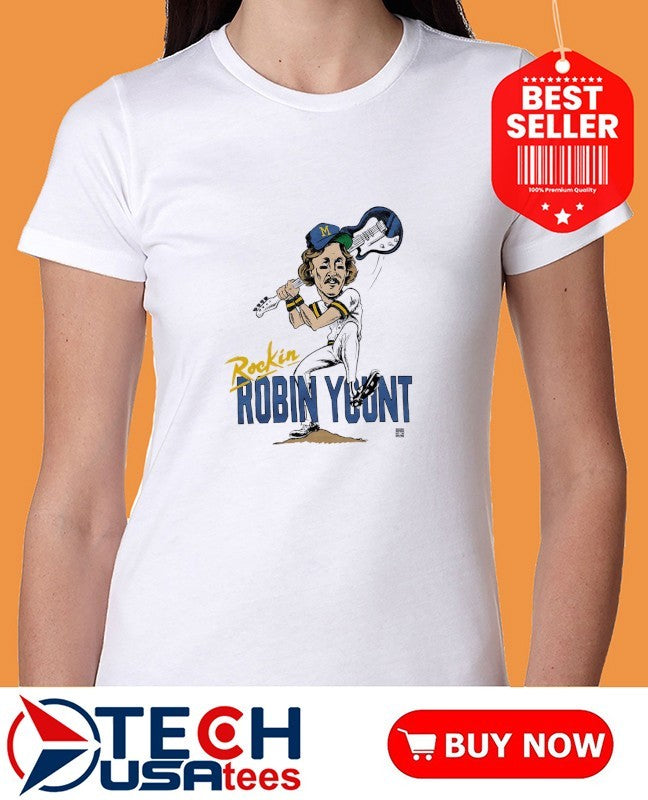Rockin’ Robin Yount Milwaukee Brewers superstar caricature shirt
