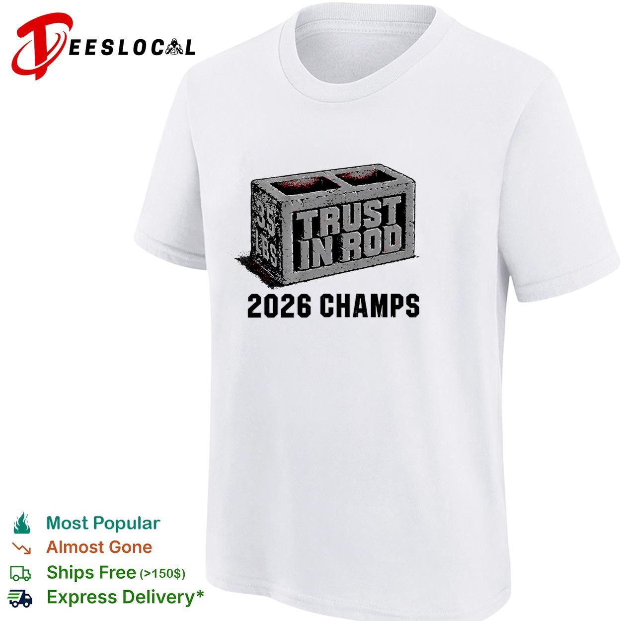Rod Brind’Amour Carolina Hurricanes Trust in Rod 2026 35lbs champs shirt