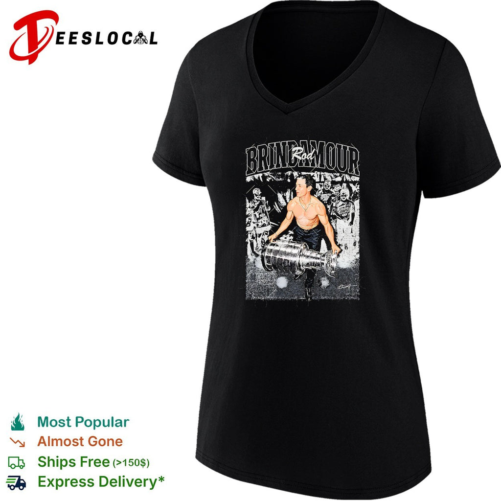 Rod Brind’Amour holding cup Carolina Hurricanes Stanley Cup Champion shirt